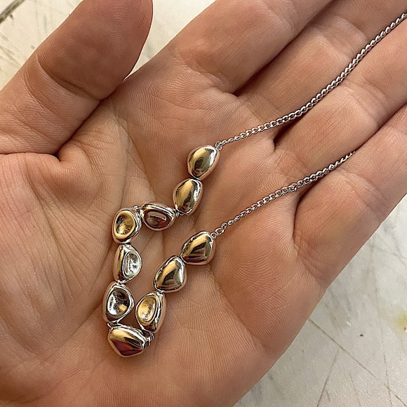 Sterling Silver Irregular Beaded Necklace - Picture 12 of 12